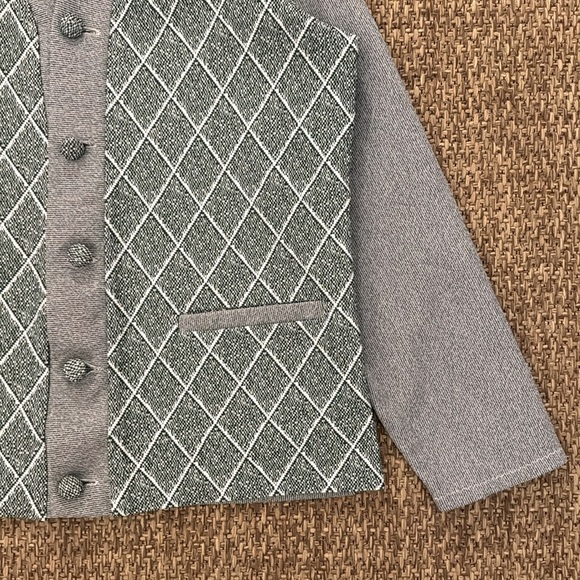 70s Diamond Checkered Cardigan - Picture 5 of 14